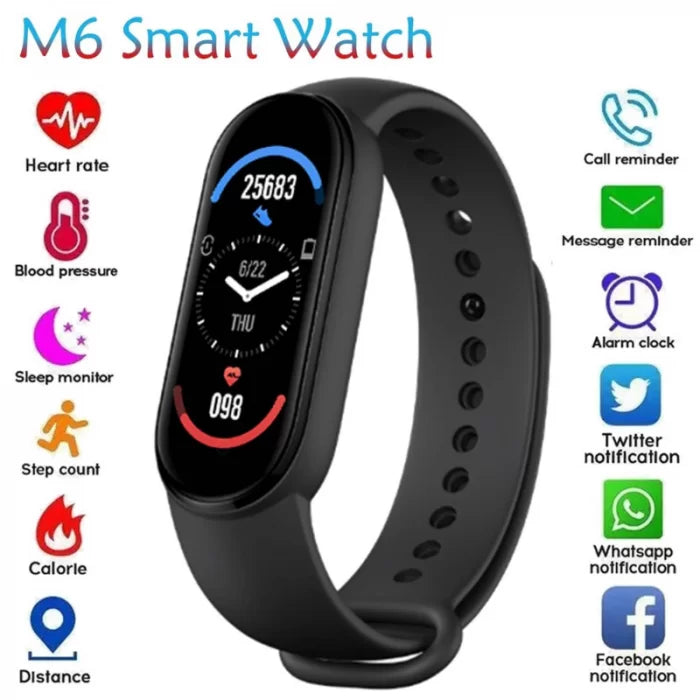 Reloj Inteligente M6 Smartwatch Bluetooth Touch Android IOS
