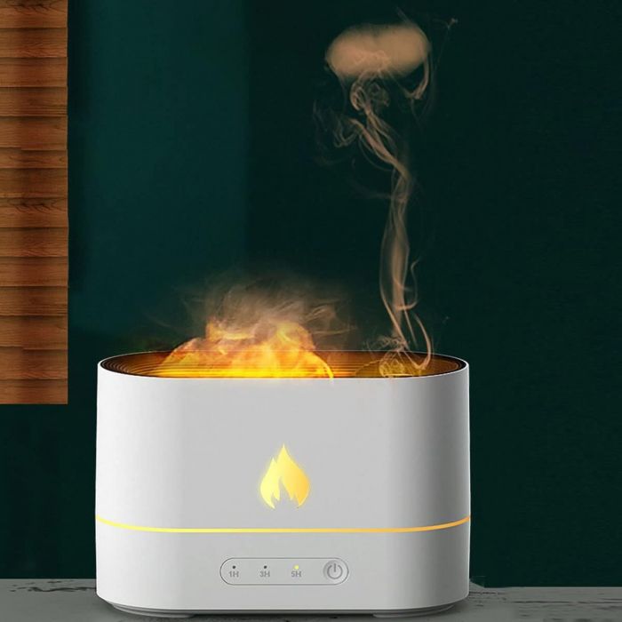Difusor Humidificador Vaporizador Efecto Llama (Apto Aceite)