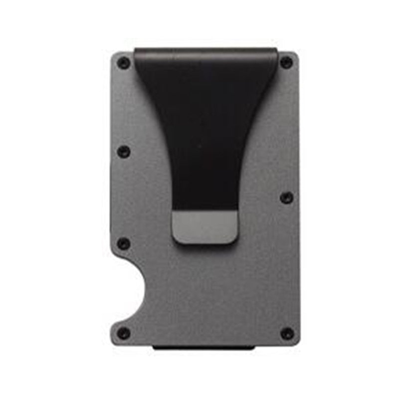 Tarjetero minimalista de aluminio
