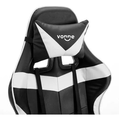 Silla de escritorio Vonne SV-G0 gamer ergonómica Negro y Blanco