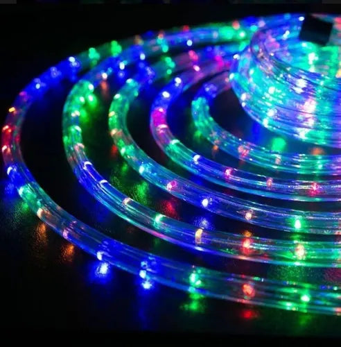 Manguera Led Multicolor 10 Metros Flexible 8 Efectos Navidad