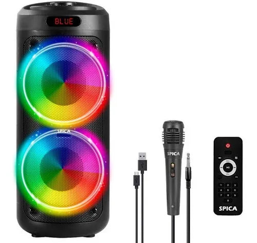 Parlante Bluetooth Portatil Led Rgb Inalambrico Negro (Modelo entregado segun modelos disponibles)