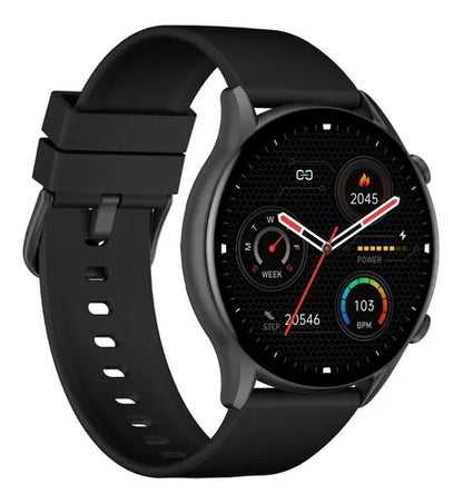 Smartwatch Kieslect Kr 1.32" caja negra, malla negra y bisel negro