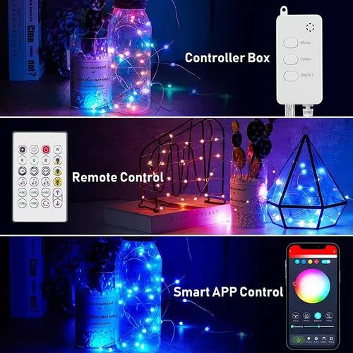 Luces Led Guirnalda Fairy Rgb App Alexa Google 5mt Exterior