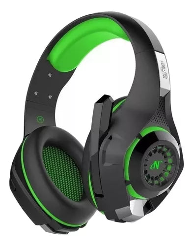 Auriculares gamer Nisuta NSAUG300 negro y verde